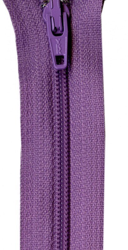 Zipper - 14 YKK - Lilac for bag making and sewing projects