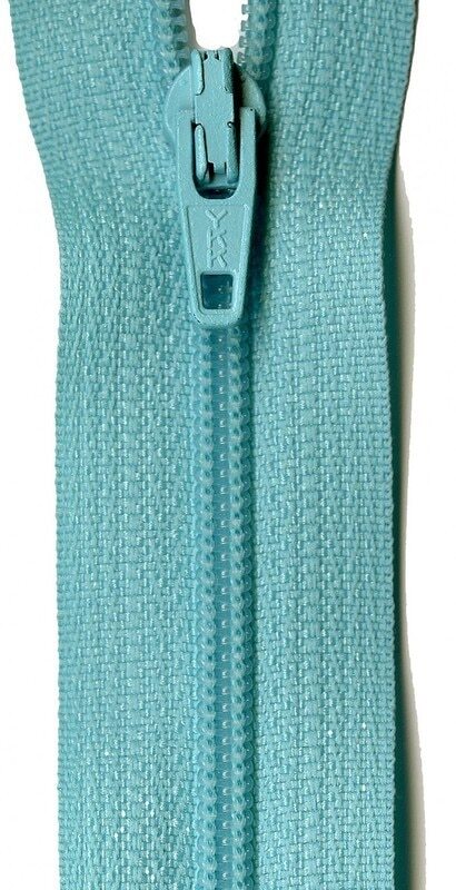 Zipper - 14 YKK - Misty Teal for bag making and sewing projects