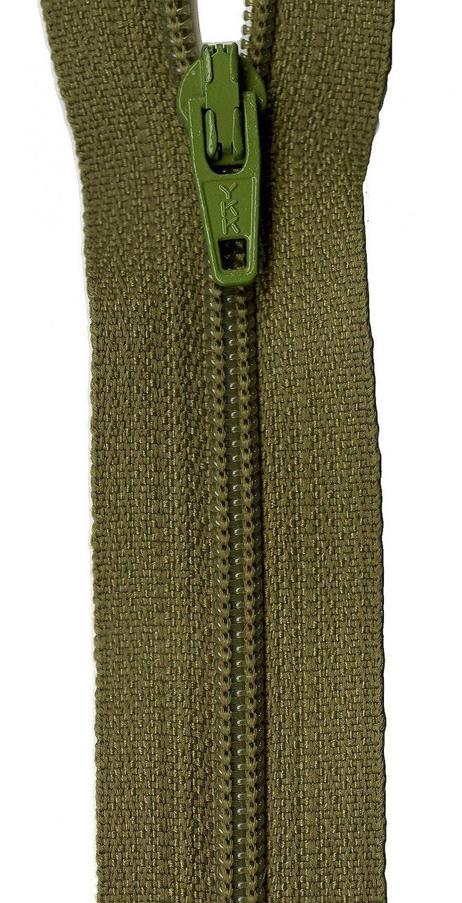 Zipper - 14 YKK - Mossy for bag making and sewing projects