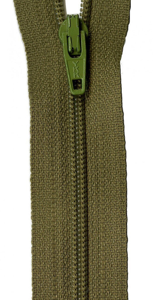 Zipper - 14 YKK - Mossy for bag making and sewing projects