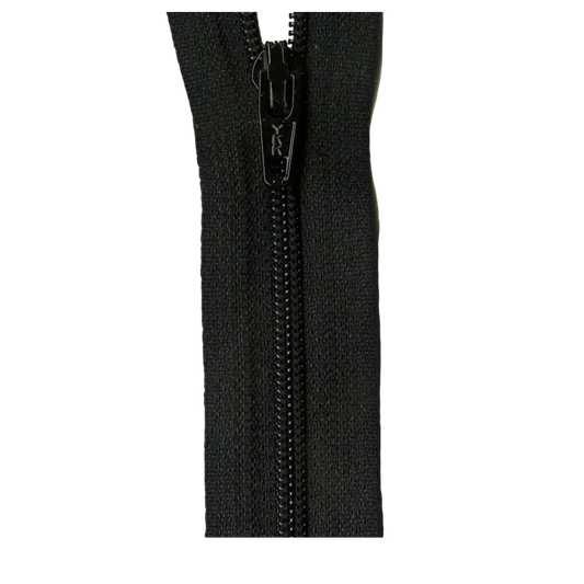 YKK Zippers 559 mm - Basic Black SIZE3 for bag making and sewing projects