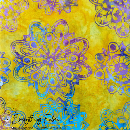 Batik French Mandala - 1995 for patchwork, quilting and sewing