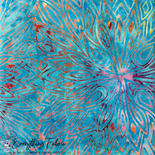Batik French Mandala - 2000 for patchwork, quilting and sewing