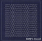 Sashiko Pre-Stencilled Block - Daisy , piecing and stitching