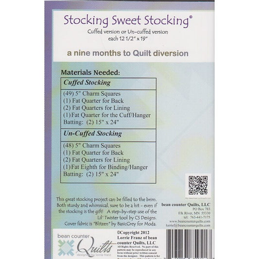 Stocking Sweet Stocking Pattern , quilting and craft projects