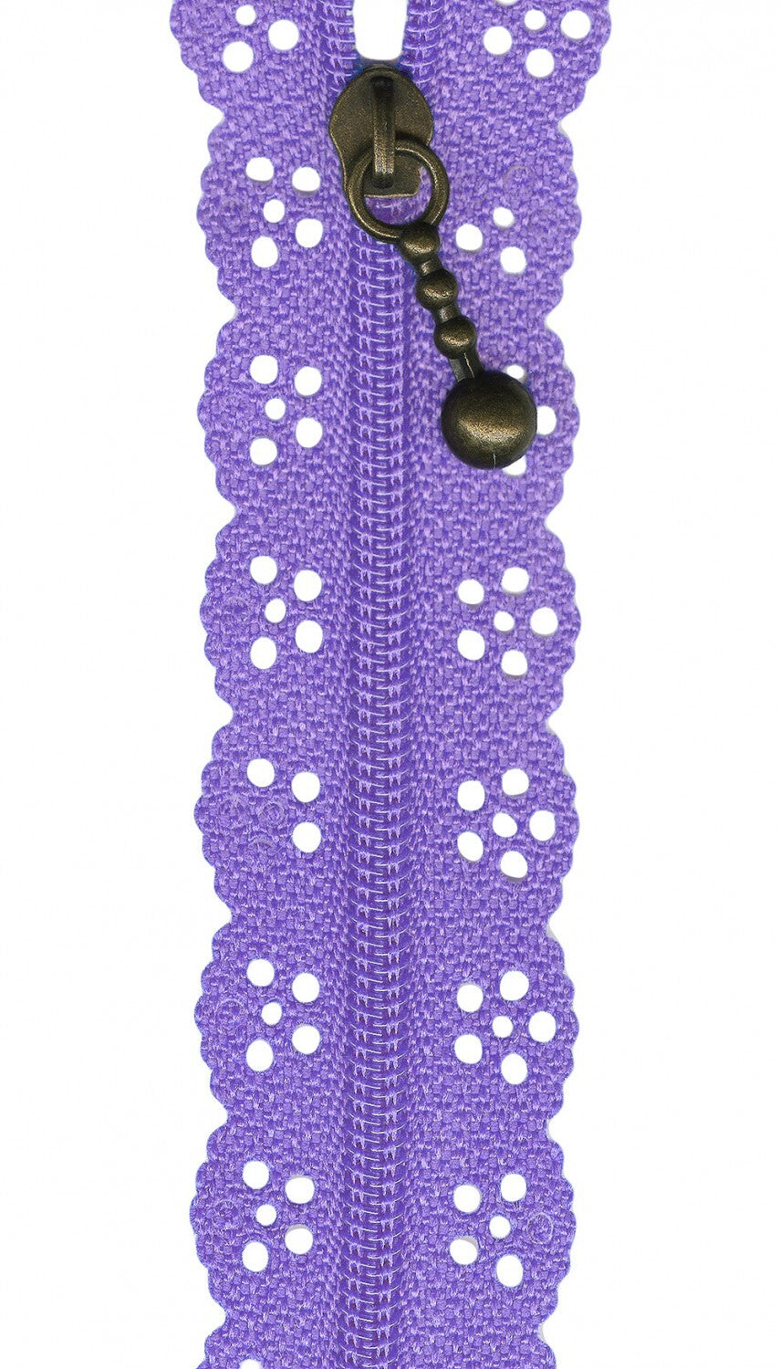 Big Lacie Zipper 203 mm - LAVENDER for bag making and sewing projects