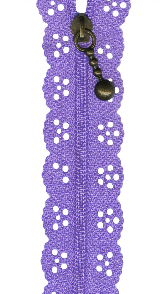Big Lacie Zipper 203 mm - LAVENDER for bag making and sewing projects