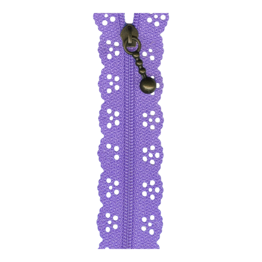 Big Lacie Zipper 203 mm - LAVENDER for bag making and sewing projects