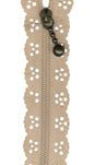 Big Lacie Zipper 8-inch - TAUPE for bag making and sewing projects