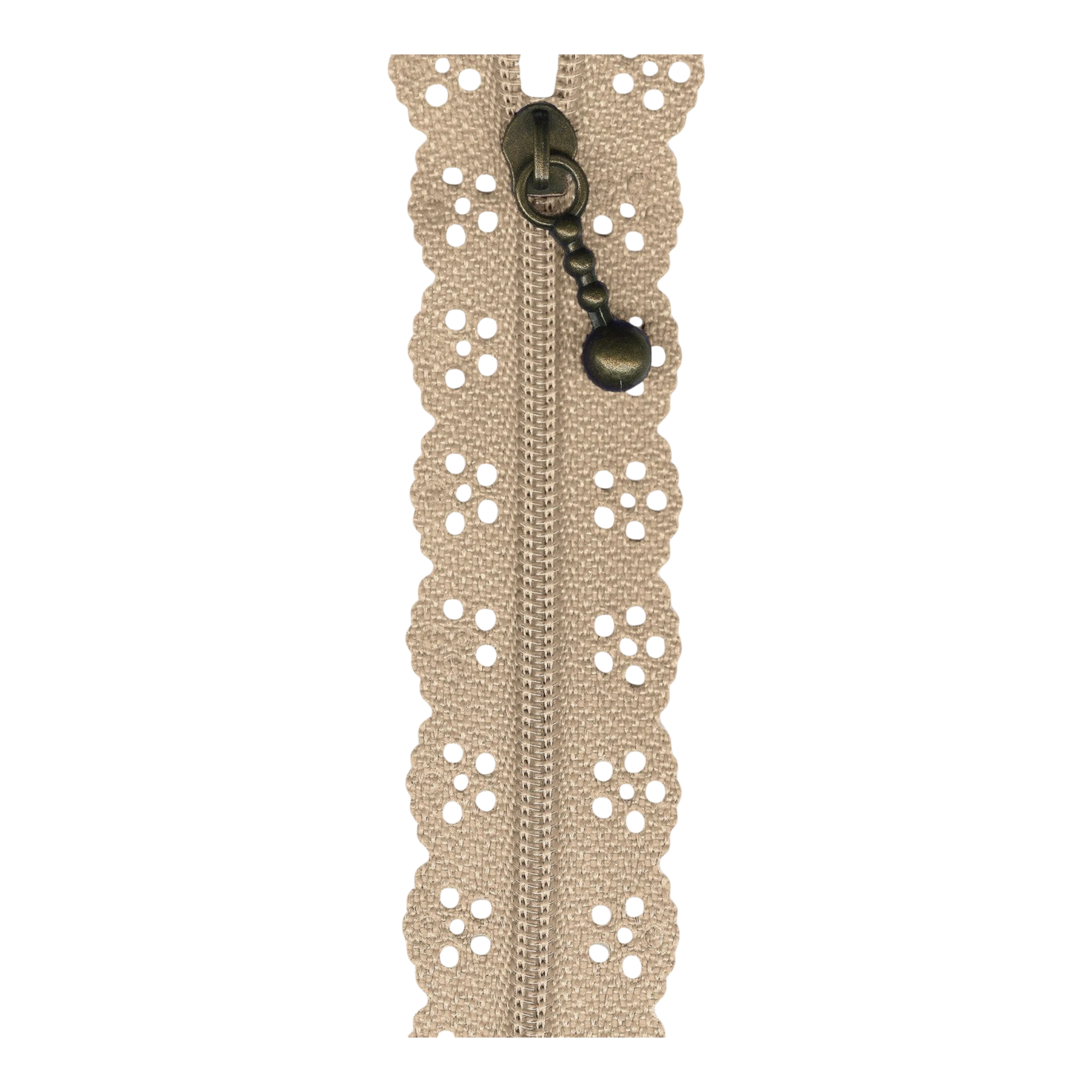 Big Lacie Zipper 8-inch - TAUPE for bag making and sewing projects