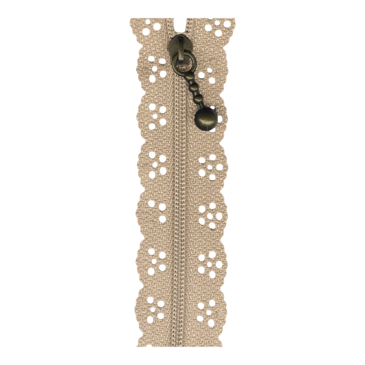 Big Lacie Zipper 8-inch - TAUPE for bag making and sewing projects