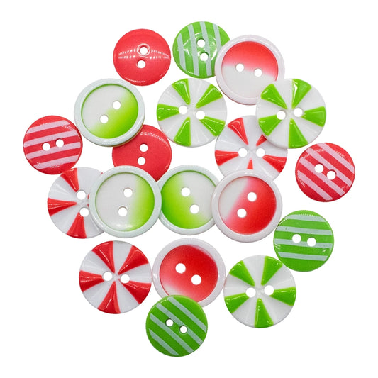 Colors of Christmas Buttons for garments, sewing and craft projects