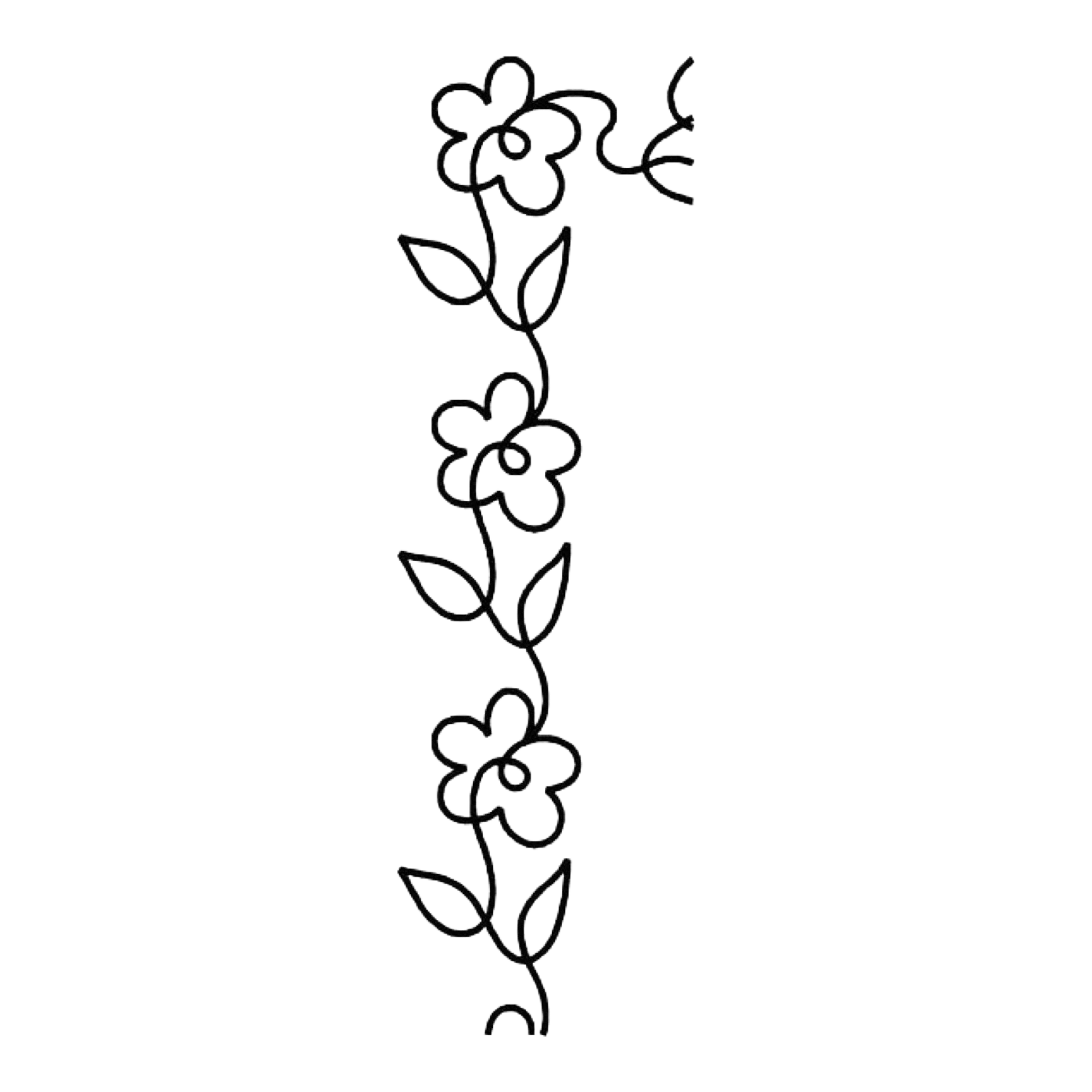 Quilt Stencil Continuous Floral Border 76 mm for precise cutting, marking and patchwork