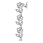 Quilt Stencil Continuous Floral Border 76 mm for precise cutting, marking and patchwork