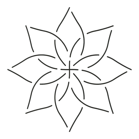 Quilt Stencil Continuous Flower - 152 mm for precise cutting, marking and patchwork