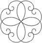 Quilt Stencil Scroll Motif 127 mm for precise cutting, marking and patchwork
