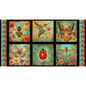 Enchanted Canopy - Teal Nature Blocks Panel