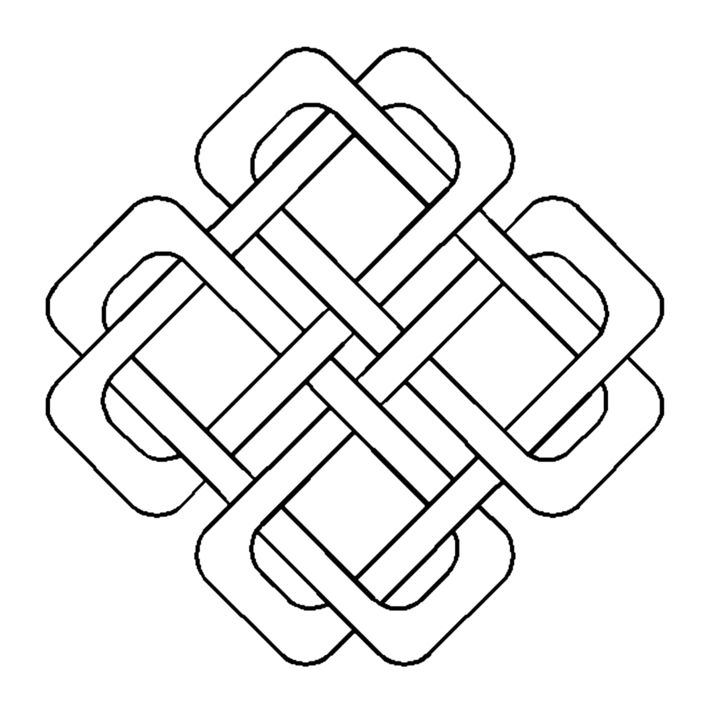 Quilt Stencil Celtic Squared Design 7in