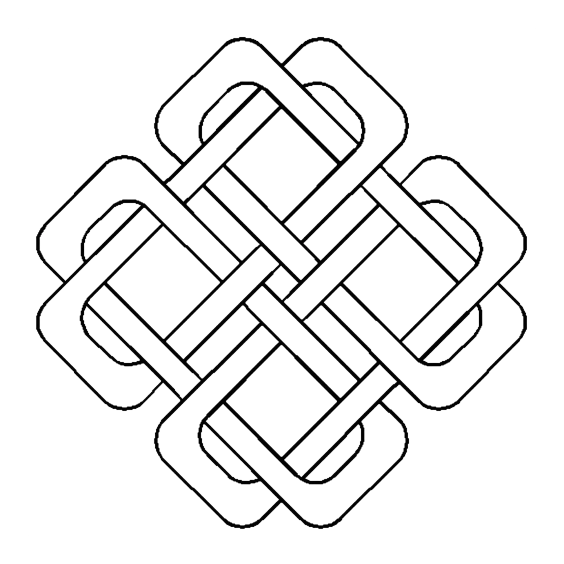 Quilt Stencil Celtic Squared Design 7in