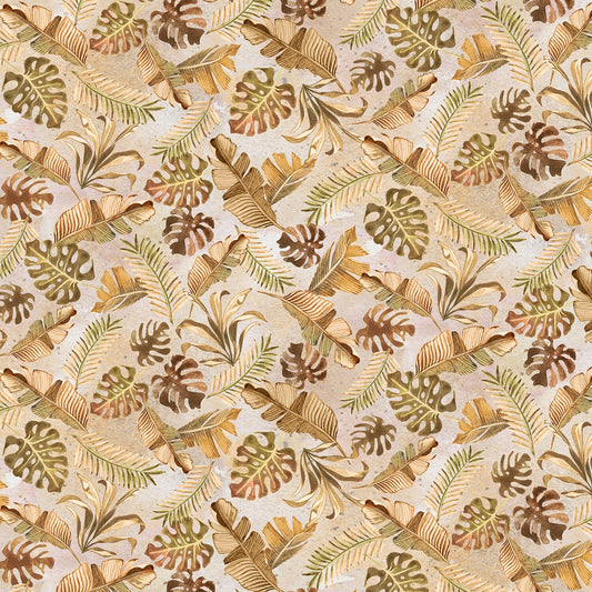 Baby Safari - Neutral Tropical Leaves sewing and quilting product