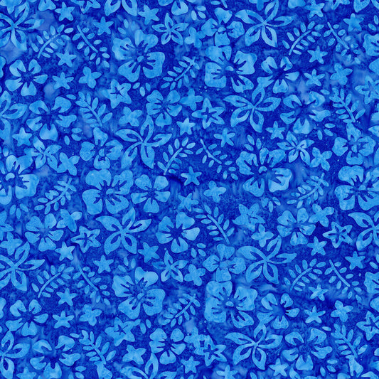 Batiks Toes in the Sand - Ocean Blue for patchwork, quilting and sewing