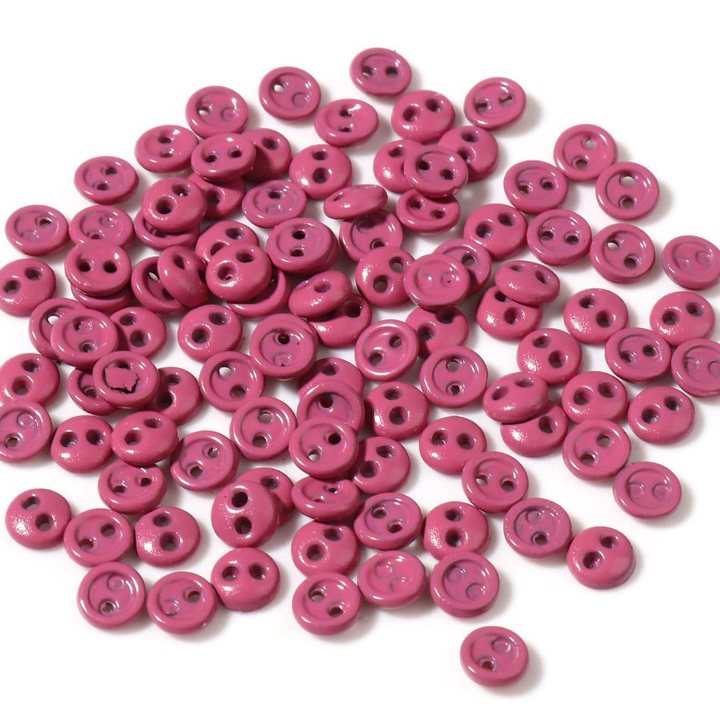 Everything Fabric 3mm Craft Buttons Dark Pink
