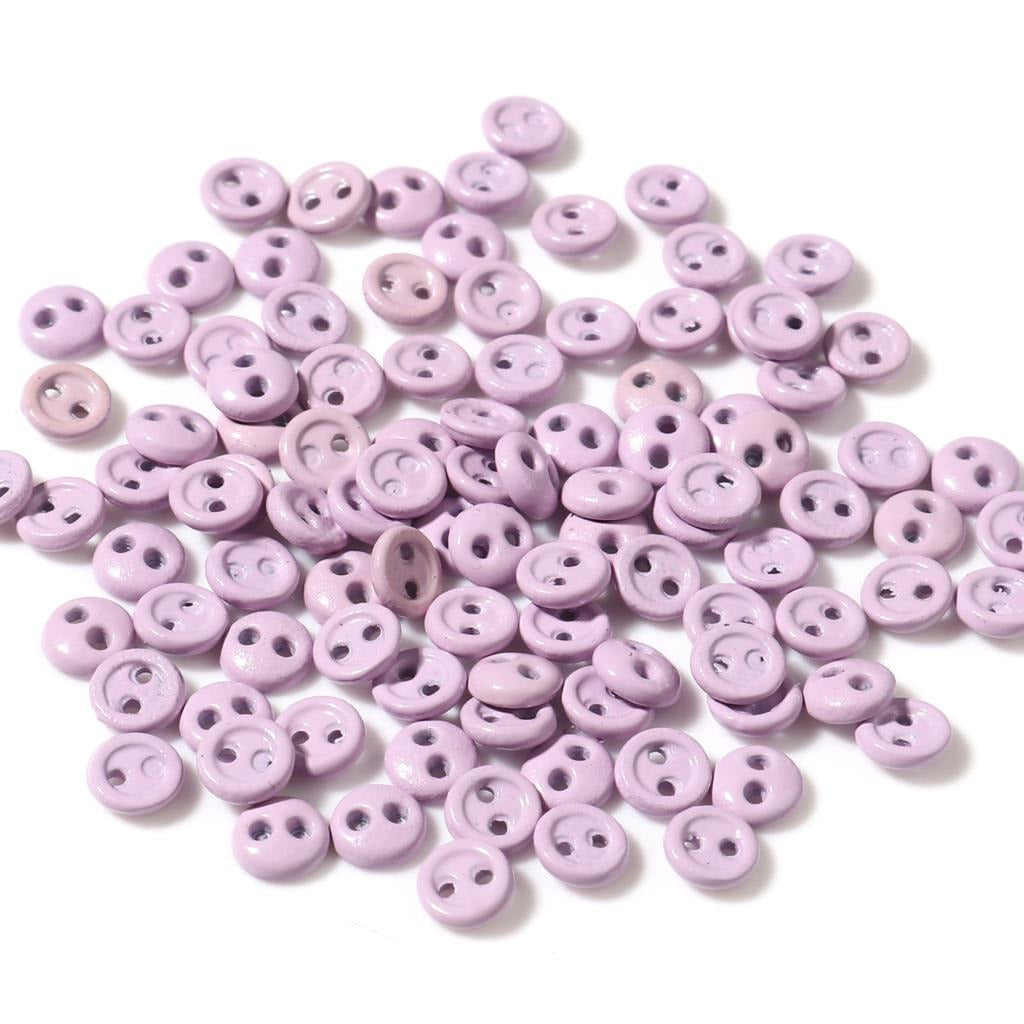 Buttons 3 mm for Crafting - Lavender for garments, sewing and craft projects