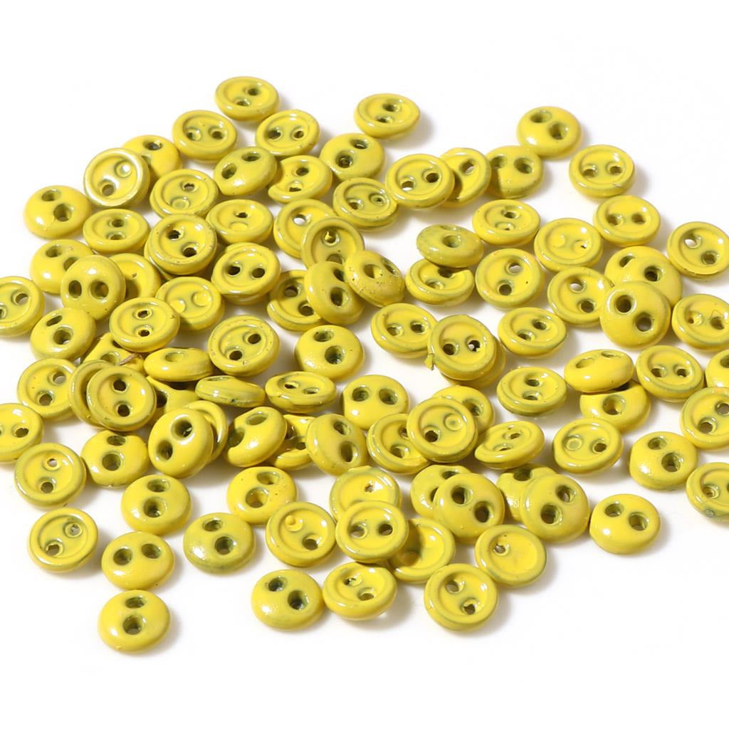 Buttons 3 mm for Crafting - Orange for garments, sewing and craft projects