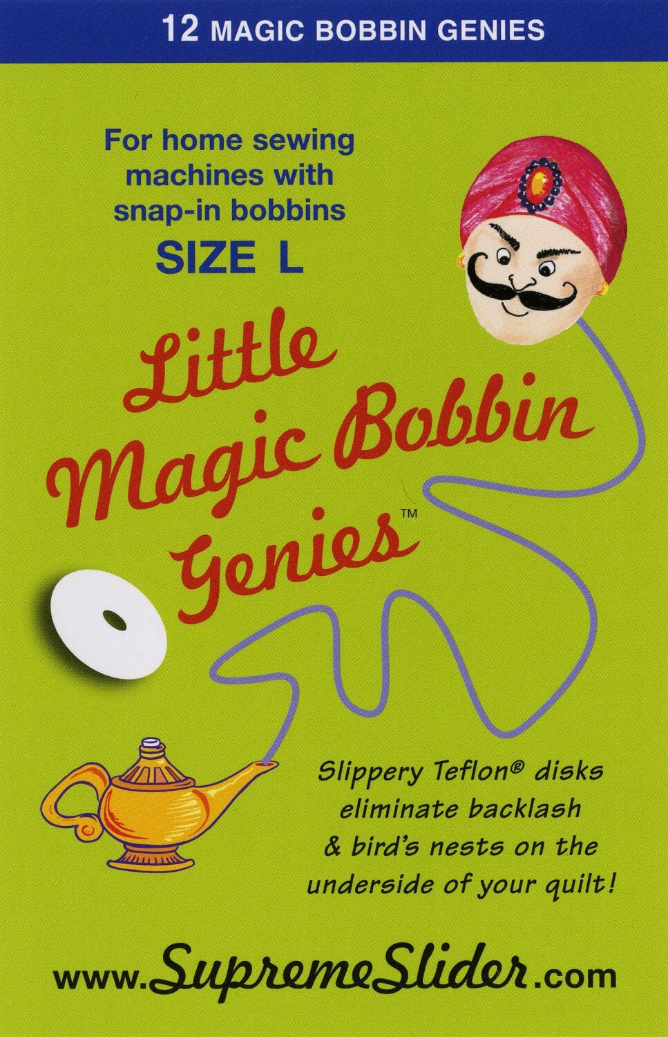 Little Genie Magic Bobbin Washers Snap In machine threading and quilting