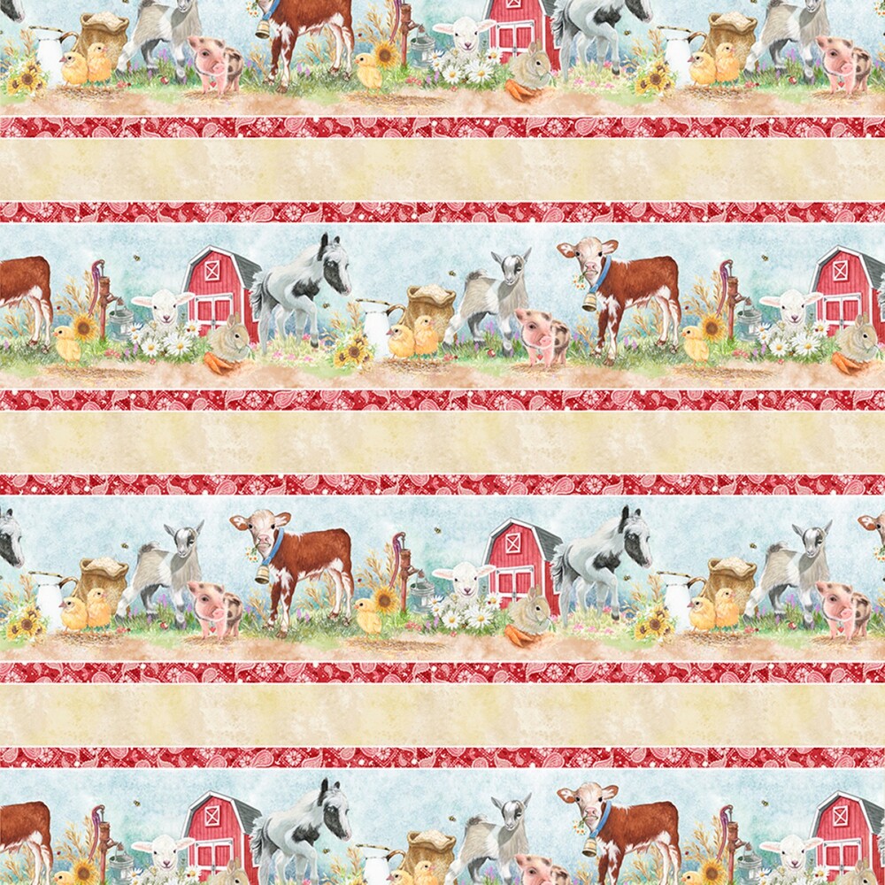 Barnyard Babies Border Stripe sewing and quilting product