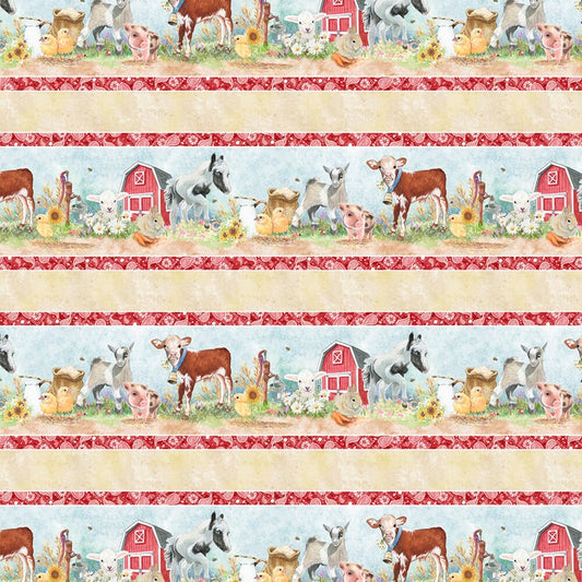 Barnyard Babies Border Stripe sewing and quilting product