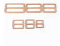Bag Sliders - Rose Gold 32 mm for bag making and sewing projects