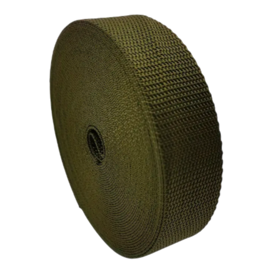 Belting 32 mm wide - Poly/Cotton Dark Army Green 10yd roll for bag straps, bag making and sewing projects
