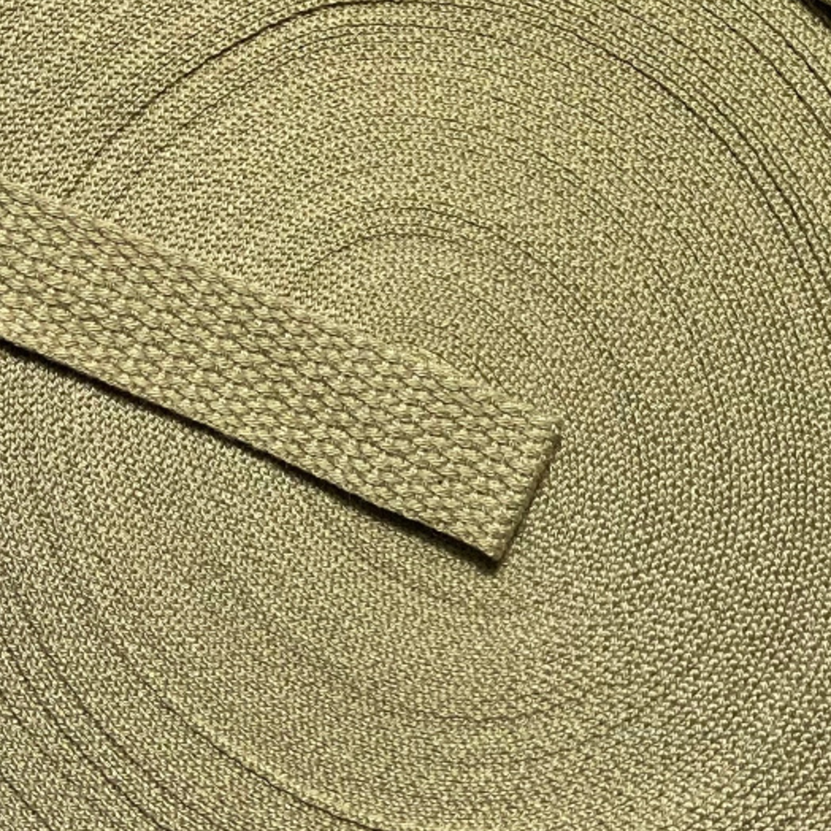 Belting 32 mm wide - Asparagus for bag straps, bag making and sewing projects