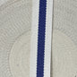 Belting 32 mm wide - Off White with Dark Lavender Stripe for bag straps, bag making and sewing projects