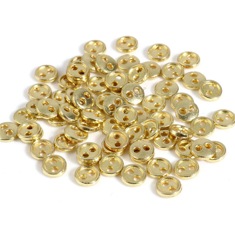 Buttons 3 mm - Metallic for garments, sewing and craft projects