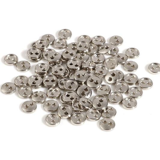 Buttons 3 mm - Metallic for garments, sewing and craft projects