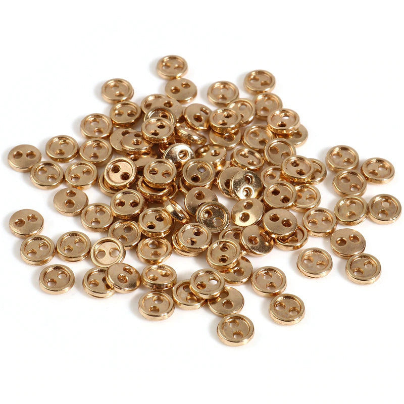 Everything Fabric 3mm Metallic Craft Buttons Rose Gold