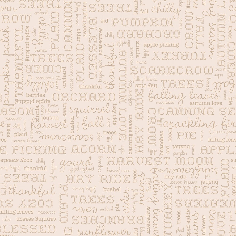 Autumn - Autumn Words Latte sewing and quilting product