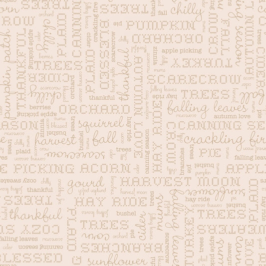 Autumn - Autumn Words Latte sewing and quilting product