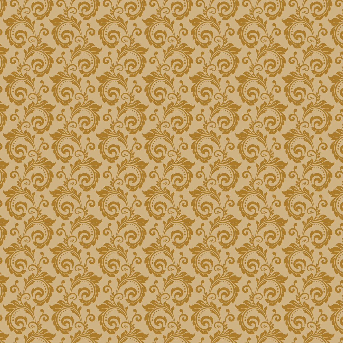 Christmas Greetings - Scroll Gold | 1 Yard Cut