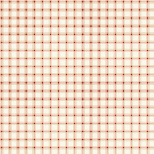 Christmas Greetings - Plaid Cream | 1 Yard Cut