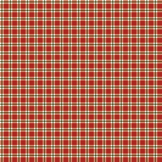 Christmas Greetings - Plaid Red | 1 Yard Cut