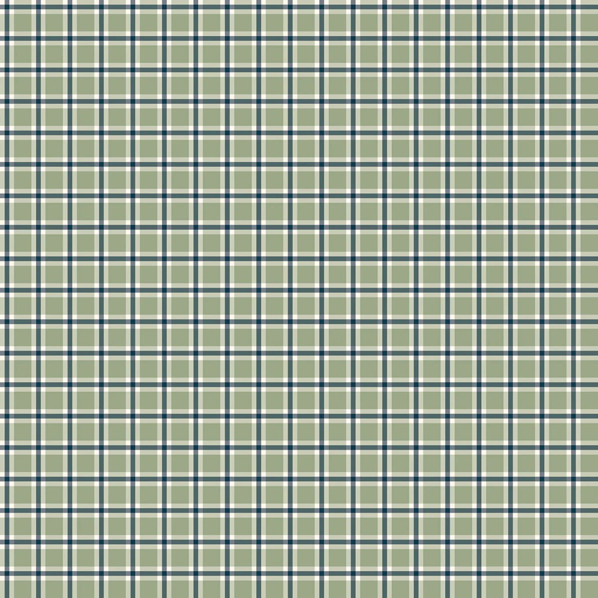 Christmas Greetings - Plaid Sage | 1 Yard Cut