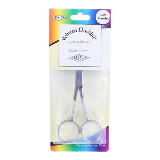 Havel's Double Pointed Duckbill Scissors Applique - 152 mm - Left Handed , quilting and fabric cutting