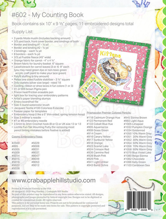 My Counting Book Stitchery Designs , quilting and craft projects