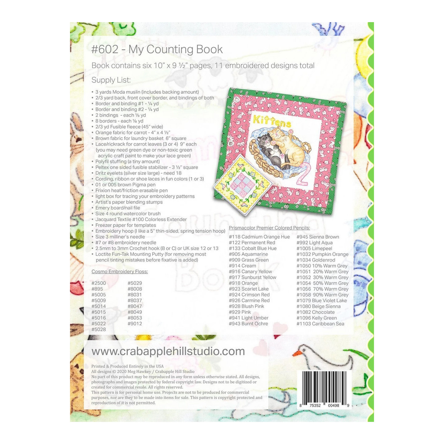 My Counting Book Stitchery Designs , quilting and craft projects