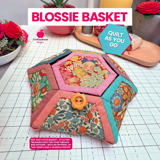 Blossie Basket - Includes Quilt As You Go Acrylic Template