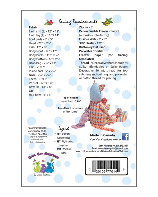 Cool Cat Pajama Bag Pattern