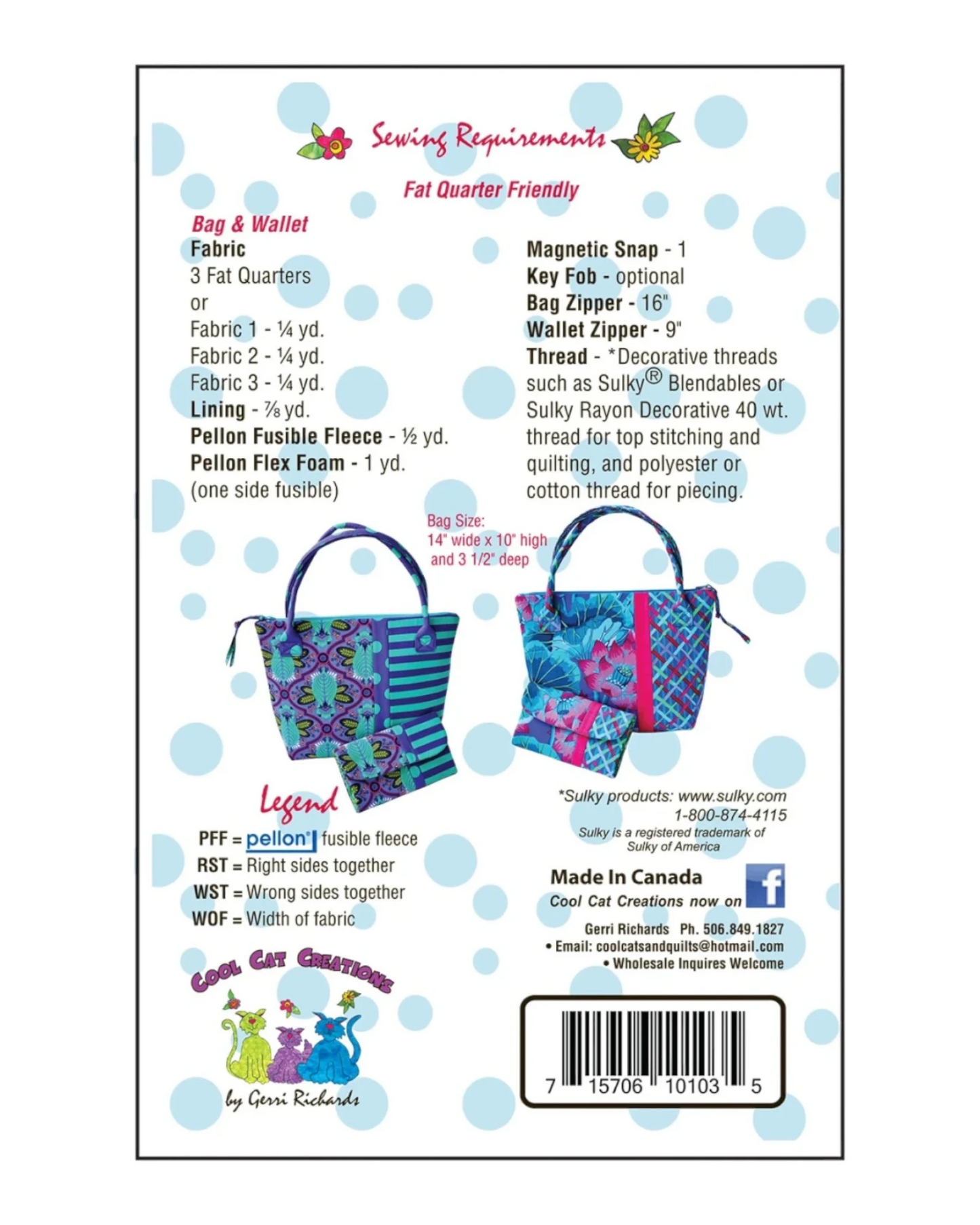 The Stella Bag and Wallet Pattern